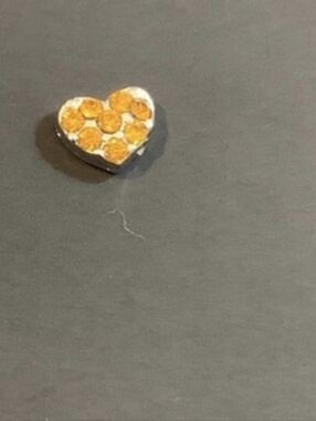 November Birthstone Crystal Heart Floating Locket Charm
